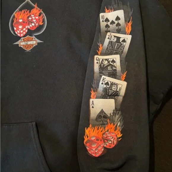 Harley Davidson Very Rare 2005 Fargo ND Flaming Dice With Card Sleeve Hits - Picture 5 of 15
